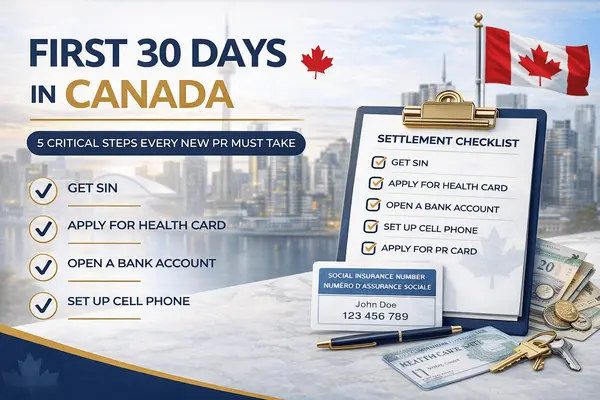First 30 Days in Canada: 5 Critical Steps Every New PR Must Take