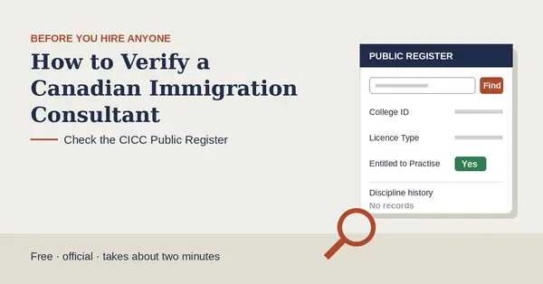 How to Verify a Canadian Immigration Consultant: Check the CICC Public Register