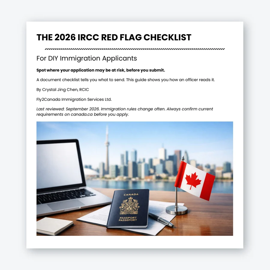 Cover of The 2026 IRCC Red Flag Checklist for DIY immigration applicants